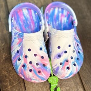 Kids Classic Marbled Crocs Size 11